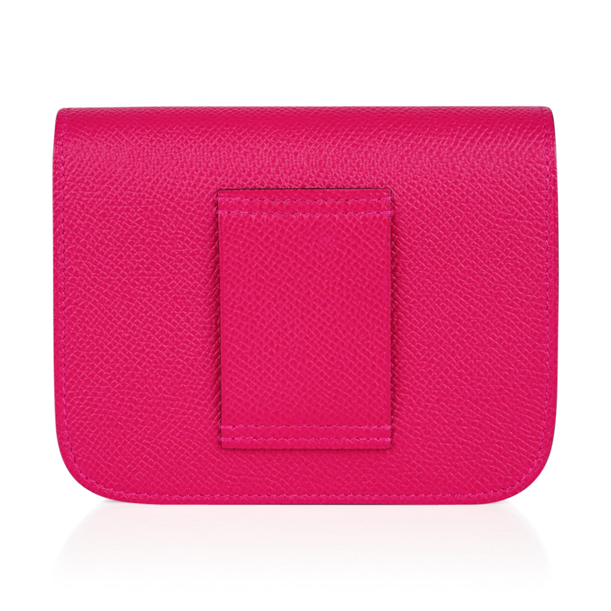 Constance Slim Wallet Waist Belt Bag Rose Mexico Epsom Palladium New/Box
