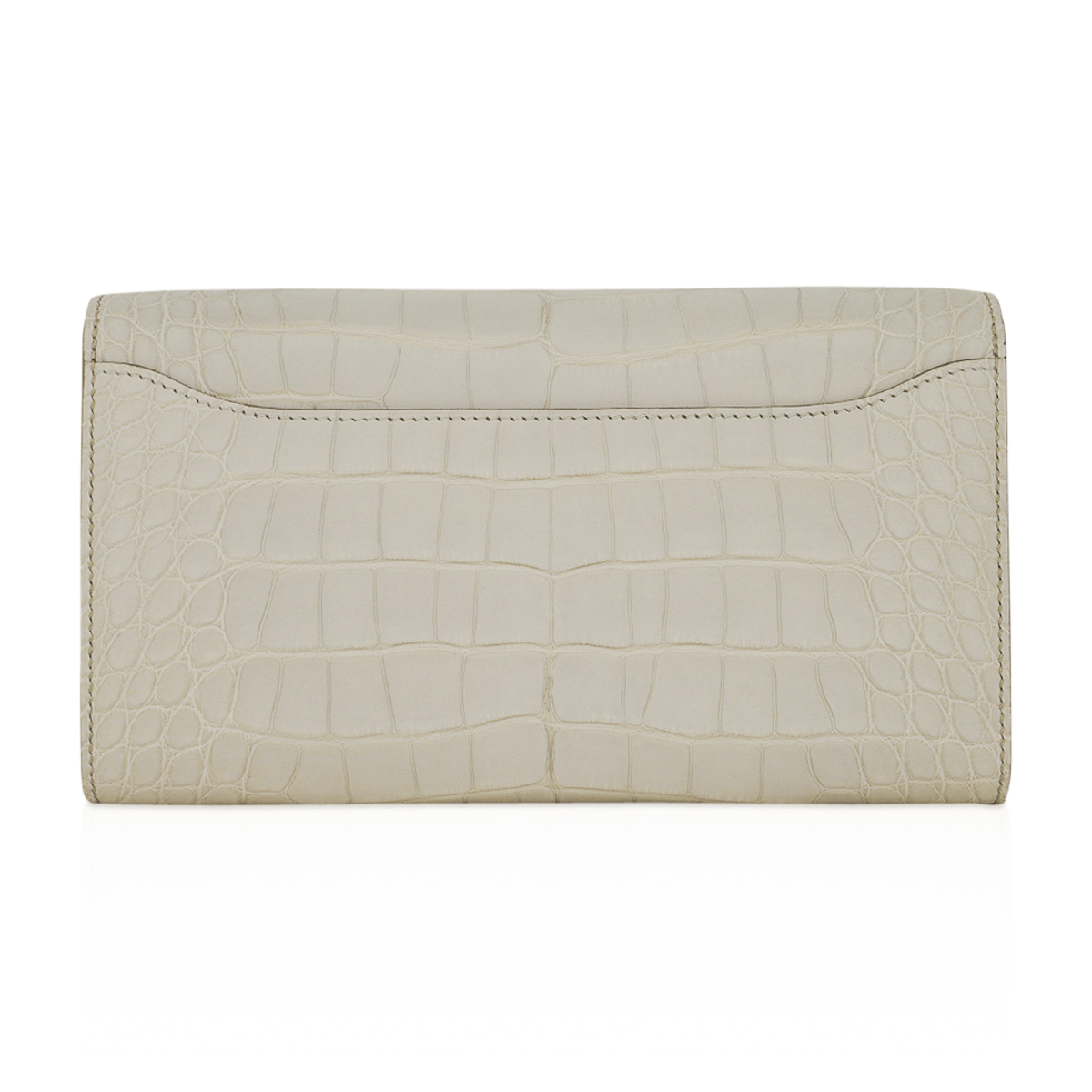 Constance Long To Go Wallet Beton Matte Alligator with Gold Hardware