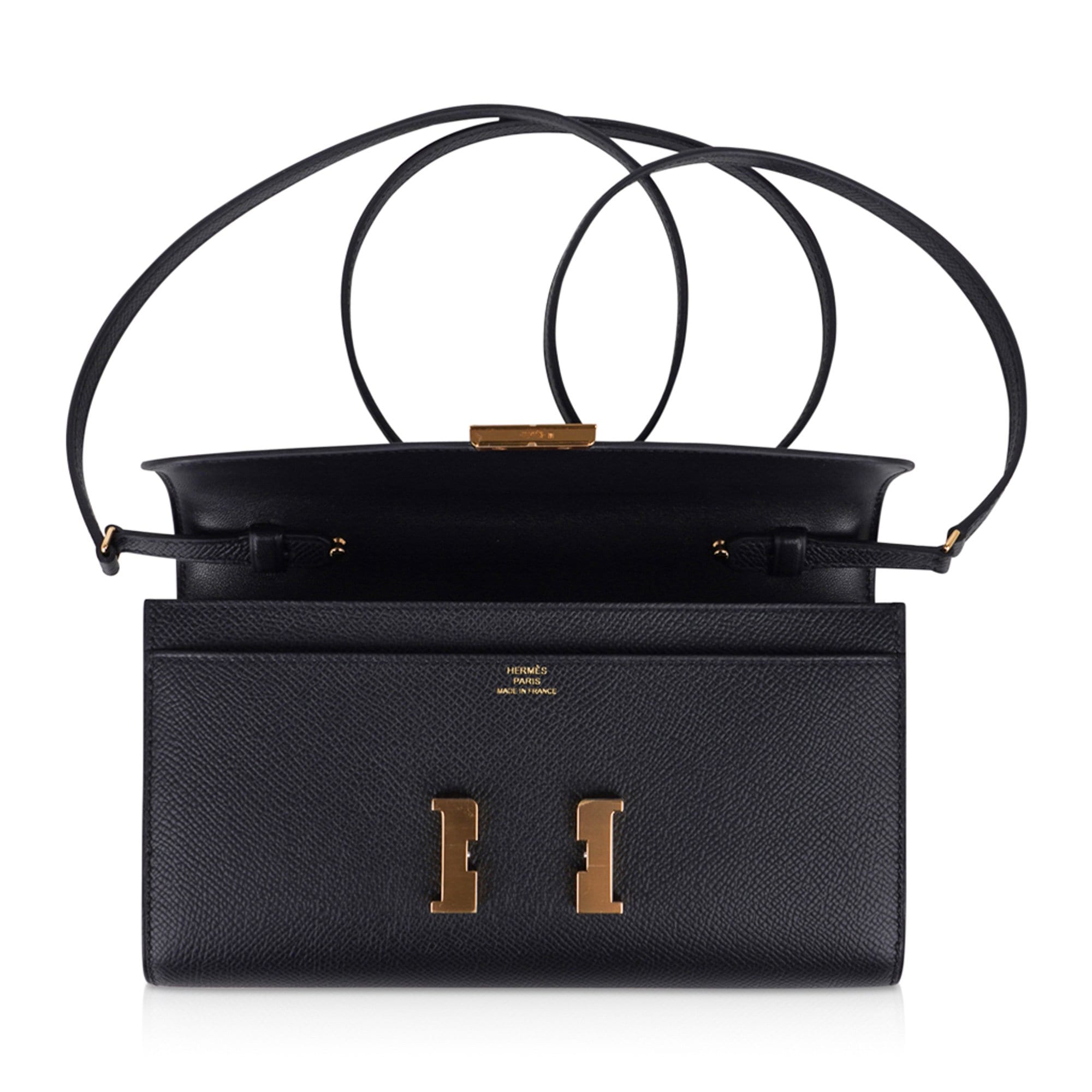 Constance Long To Go Wallet Black Epsom Gold Hardware
