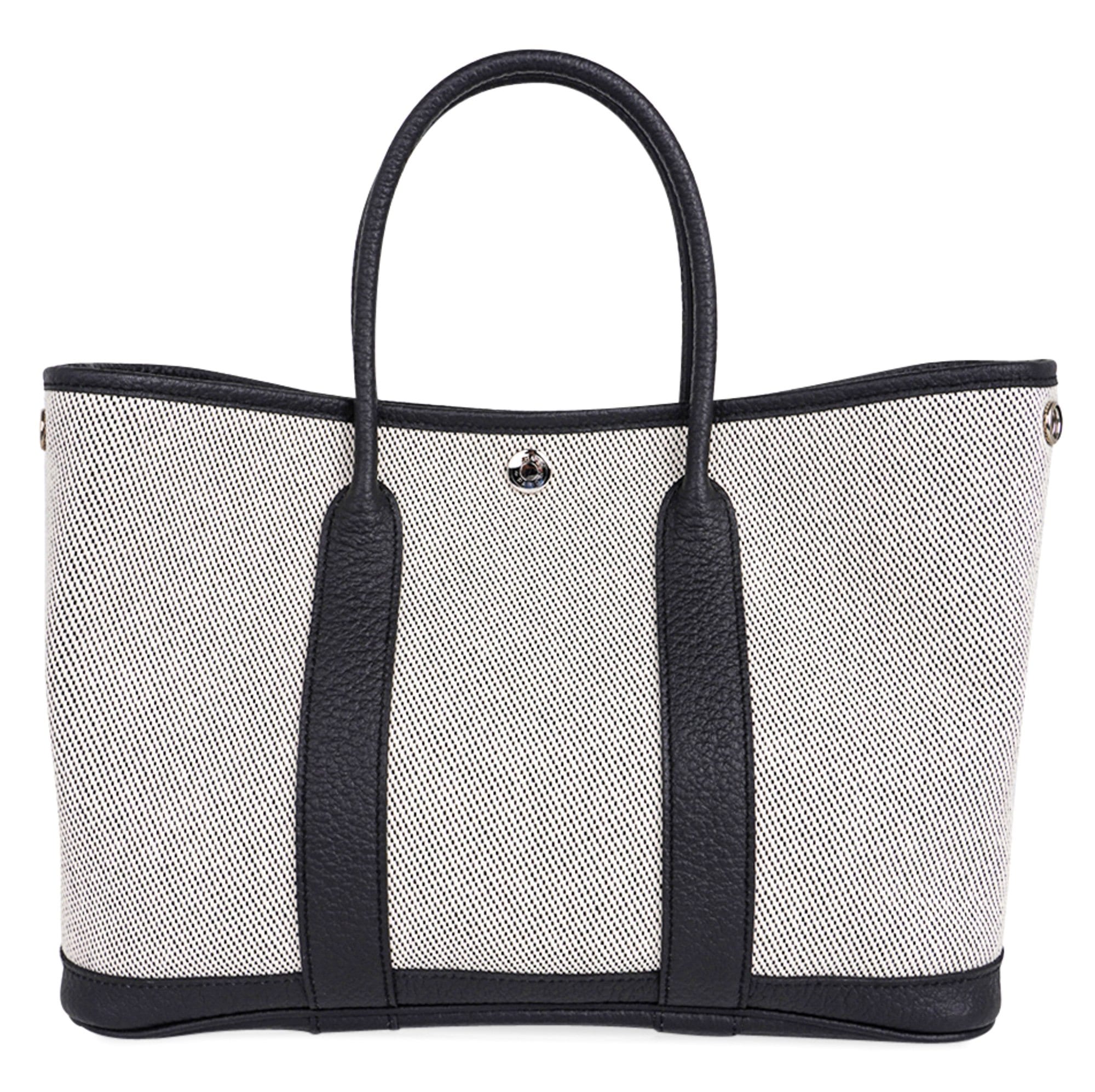 Bag Garden Party 30 Criss Cross Toile / Black Vache Country Leather