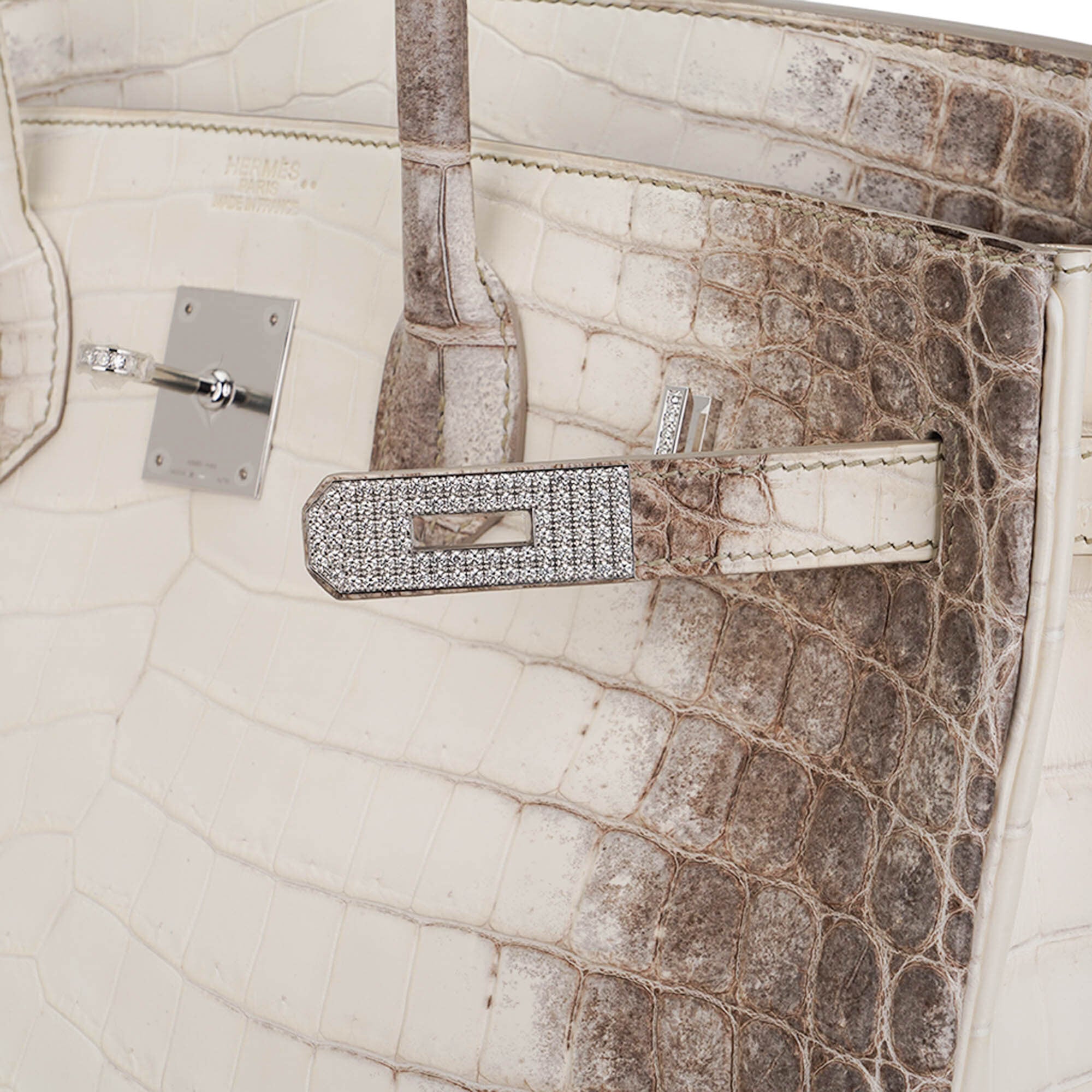 Birkin 35 Diamond Blanc Himalaya Matte Crocodile Limited Edition Bag