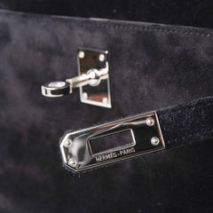 Kelly Pochette Black Doblis Suede Palladium