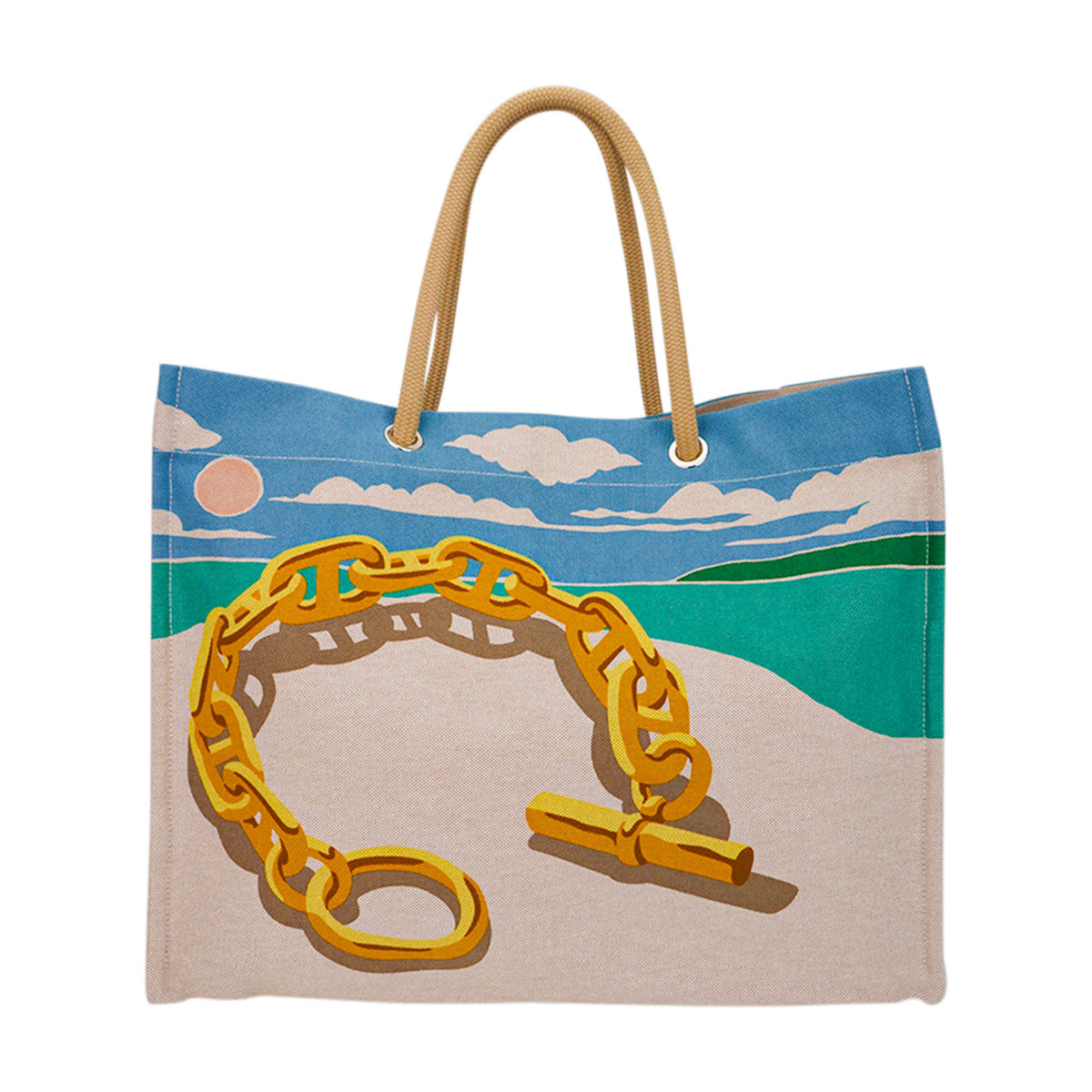Beach Tote Bag Escale A La Plage Or H Canvas