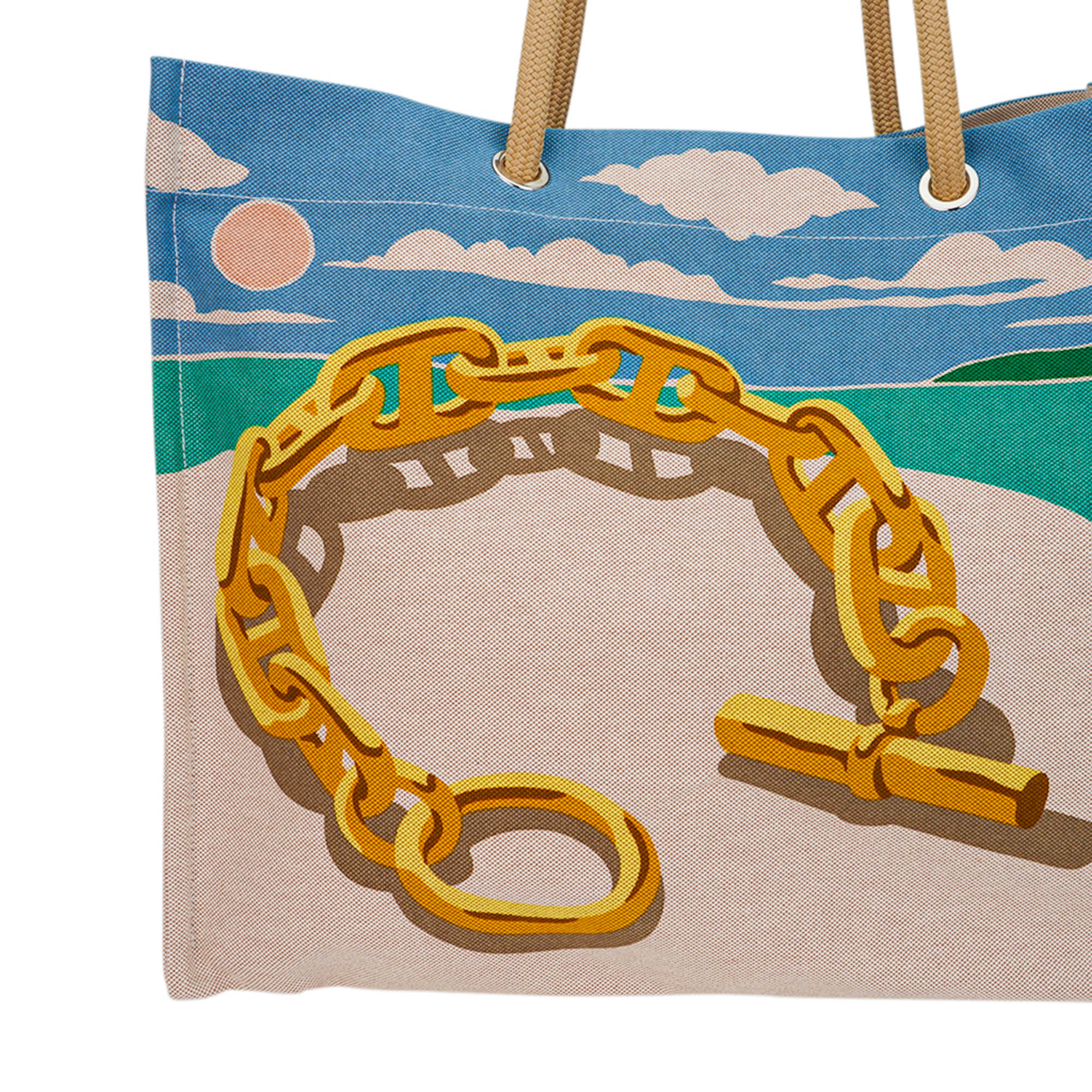 Beach Tote Bag Escale A La Plage Or H Canvas