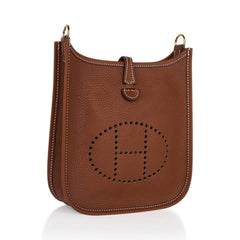 Evelyne TPM Fauve Barenia Faubourg Bag Gold Hardware