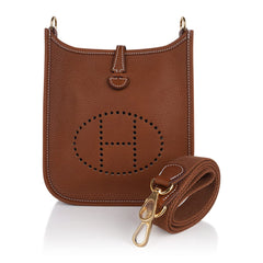 Evelyne TPM Fauve Barenia Faubourg Bag Gold Hardware