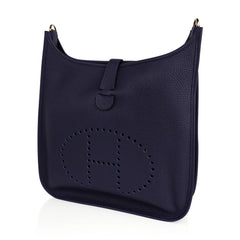 Bag Evelyne GM Blue Nuit Clemence Gold Hardware New w/ Box