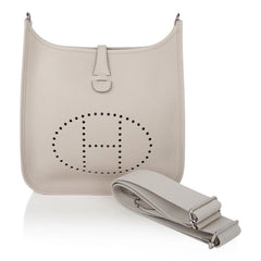 Evelyne PM Bag Beton Palladium Hardware Clemence Leather