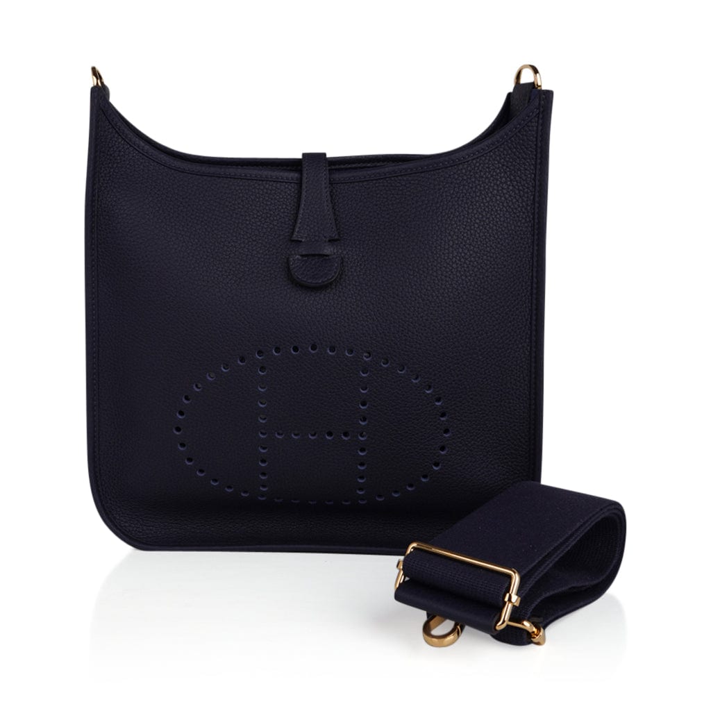 Evelyne PM Bag Bleu Nuit Clemence Gold Hardware