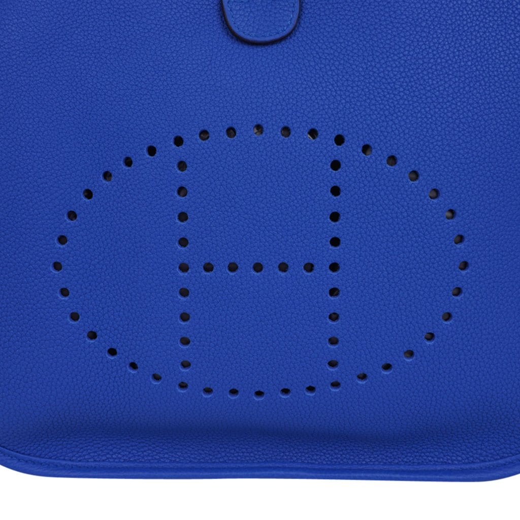 Evelyne PM Bag Blue Zellige Clemence Palladium Hardware New w/Box