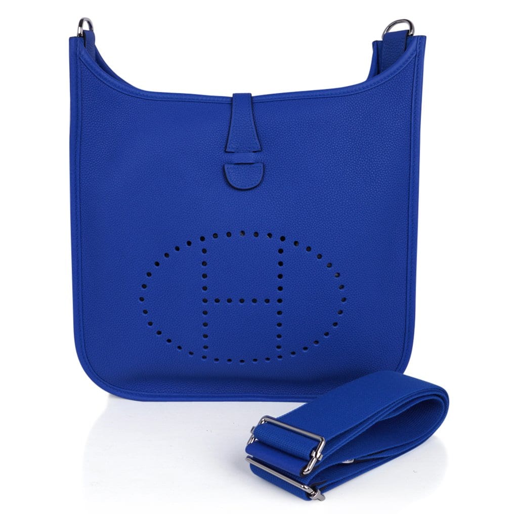 Evelyne PM Bag Blue Zellige Clemence Palladium Hardware New w/Box