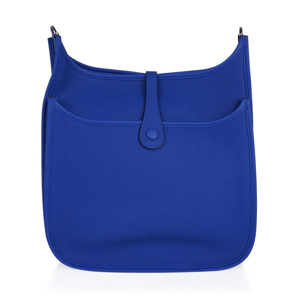 Evelyne PM Bag Blue Zellige Clemence Palladium Hardware New w/Box