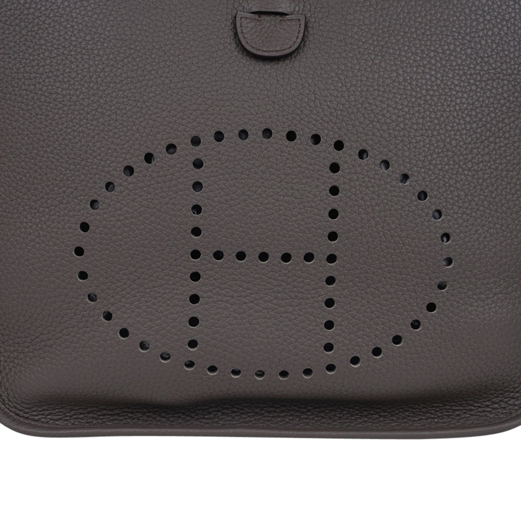 Evelyne PM Bag Gray Etain Clemence Leather Palladium