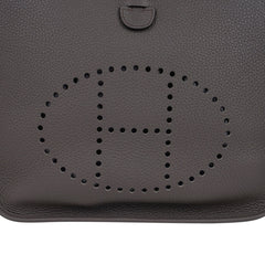 Evelyne PM Bag Gray Etain Clemence Leather Palladium