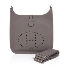Evelyne PM Bag Gris Asphalte Palladium Hardware New w/Box