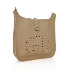 Evelyne PM Trench Bag Clemence Leather with Gold Hardware