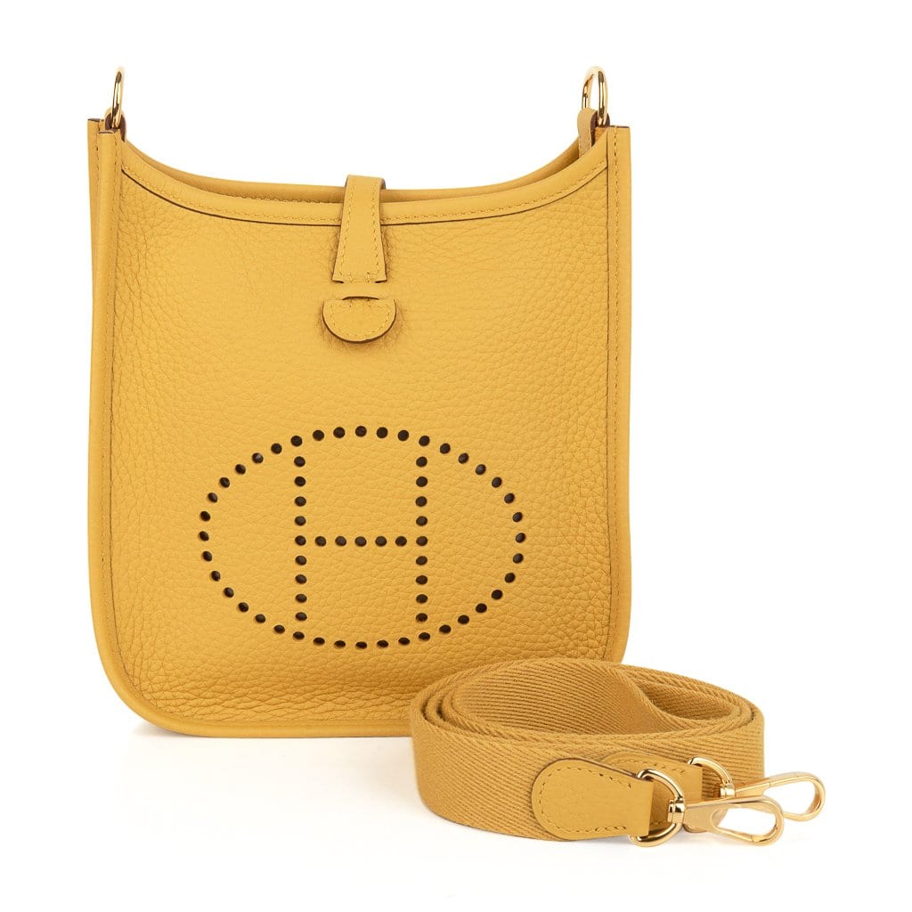 Evelyne TPM Bag Jaune Ambre Clemence Leather Gold Hardware