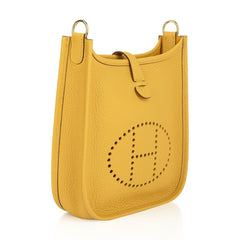 Evelyne TPM Bag Jaune Ambre Clemence Leather Gold Hardware