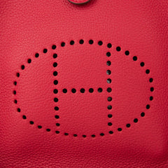 Evelyne TPM Bag Rouge Piment Taurillon Maurice Leather Gold Hardware