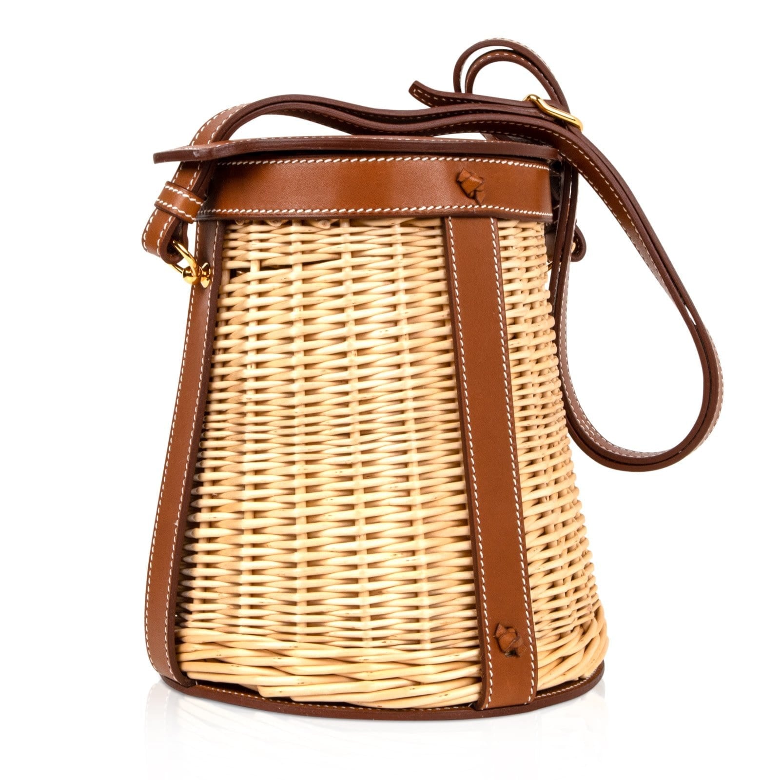 Farming Picnic Bag Osier Wicker Barenia Limited Edition  S / S 2015