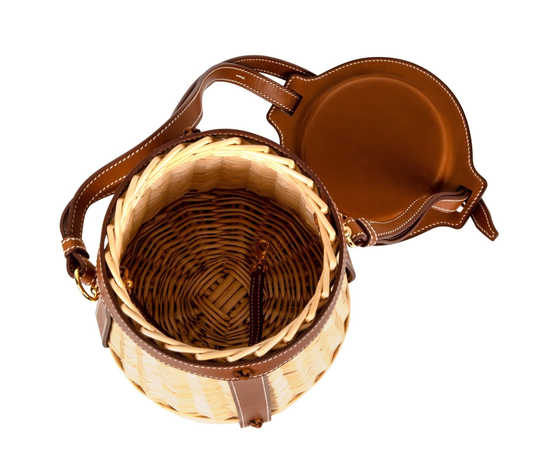 Farming Picnic Bag Osier Wicker Barenia Limited Edition  S / S 2015