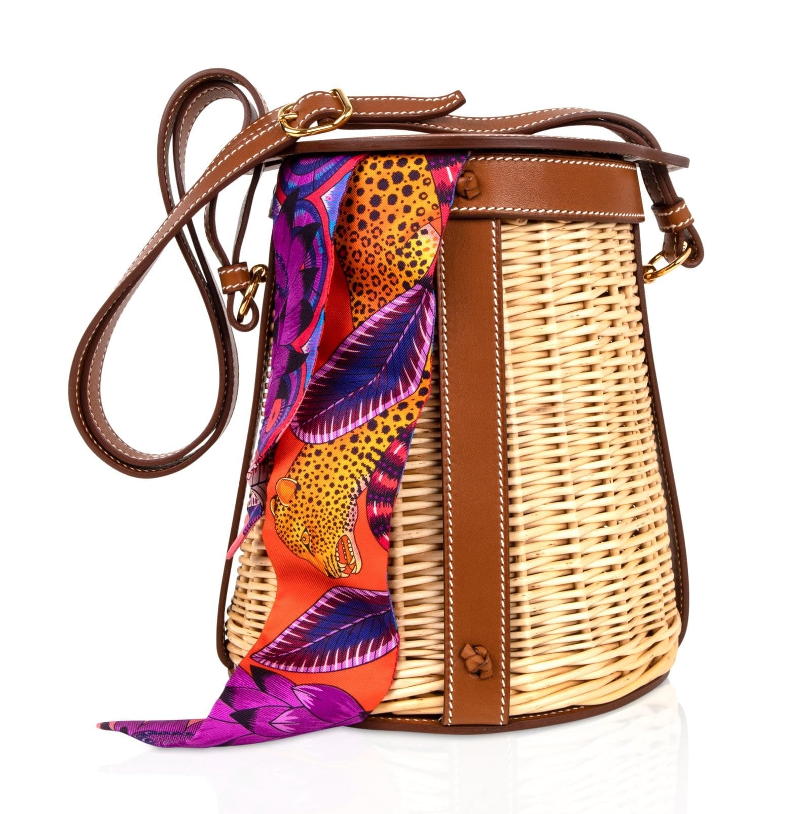 Farming Picnic Bag Osier Wicker Barenia Limited Edition  S / S 2015