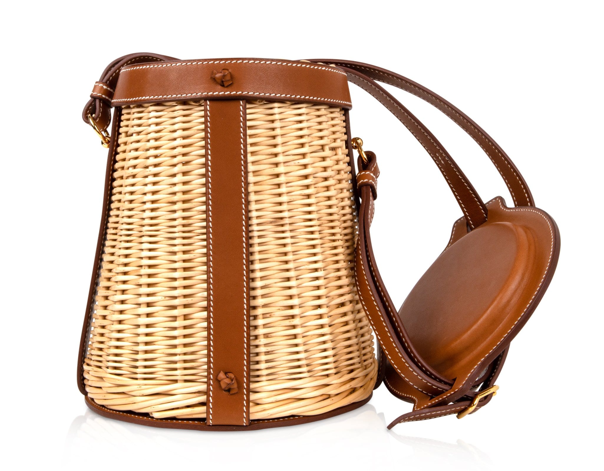 Farming Picnic Bag Osier Wicker Barenia Limited Edition  S / S 2015