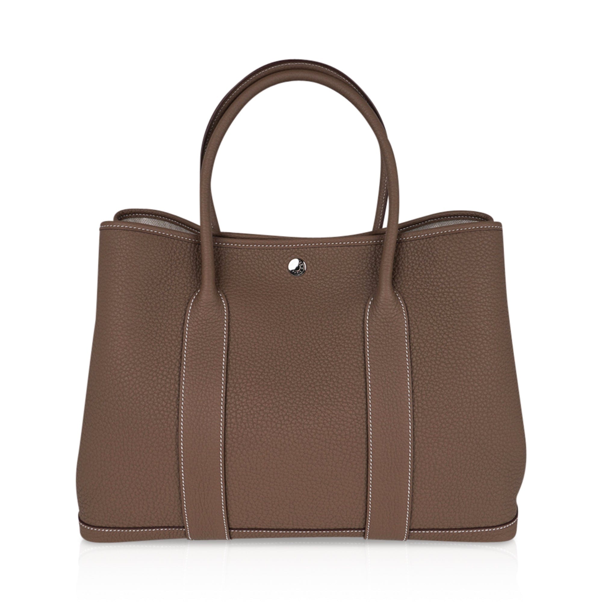 Garden Party 36 Bag Etoupe & Clemence Leather Palladium