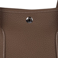 Garden Party 36 Bag Etoupe & Clemence Leather Palladium