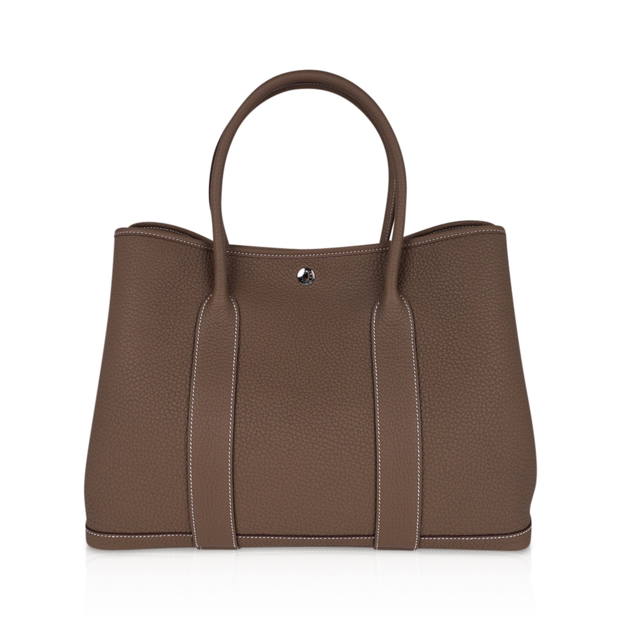 Garden Party 36 Bag Etoupe & Clemence Leather Palladium