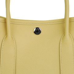 Garden Party 30 Bag Jaune Poussin Epsom Leather with Palladium Hardware
