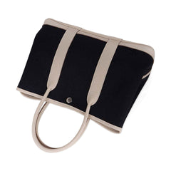 Bag Garden Party 30 Bag Black Canvas / Craie Negonda Leather Palladium