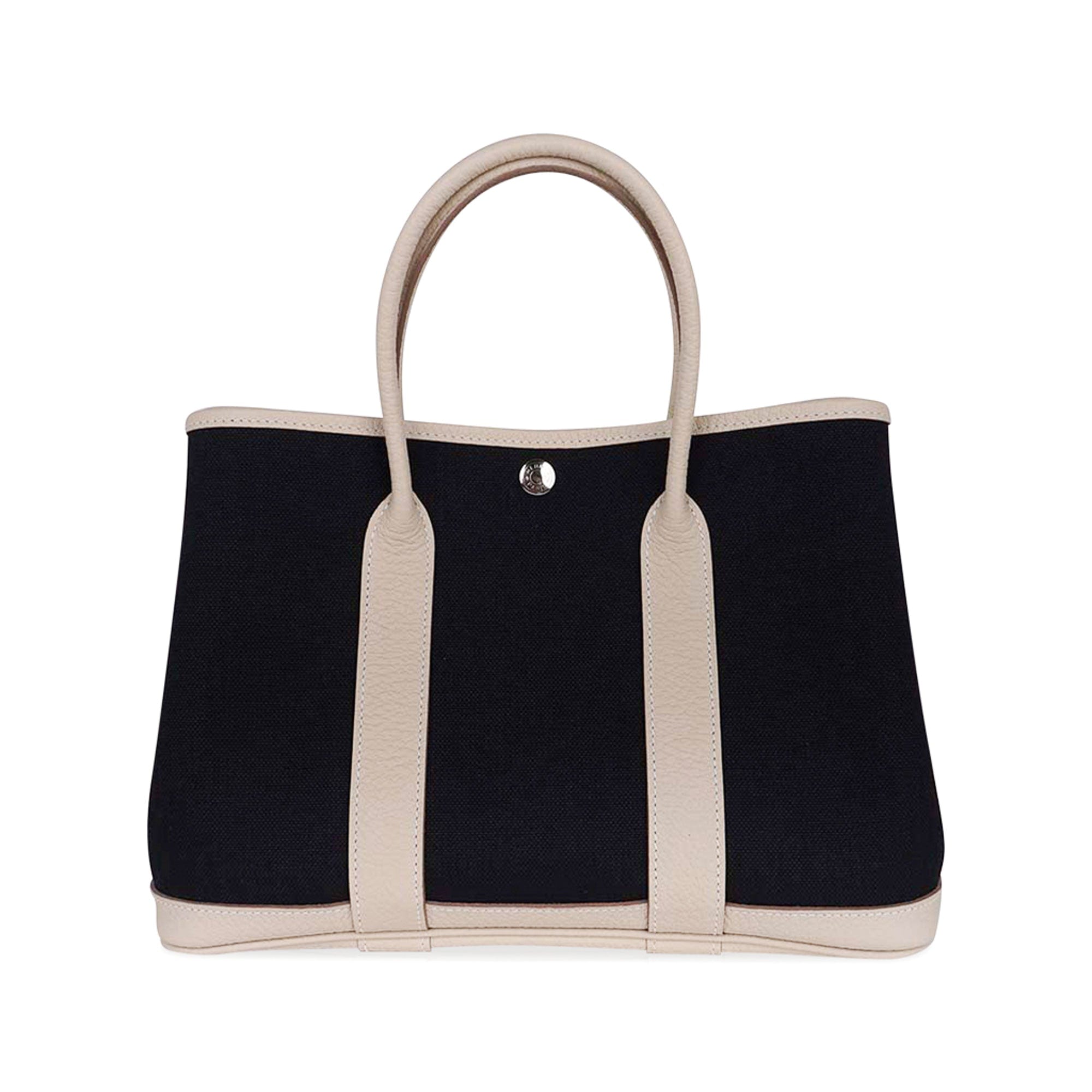 Bag Garden Party 30 Bag Black Canvas / Craie Negonda Leather Palladium