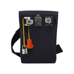 Hac a Dos PM Backpack Caban Tricolor Togo Leather with Palladium Hardware