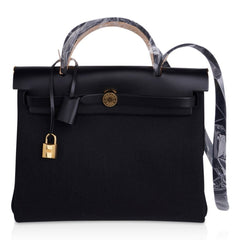 Herbag Zip Black on Black 31 Officier Canvas / Vache Hunter Leather