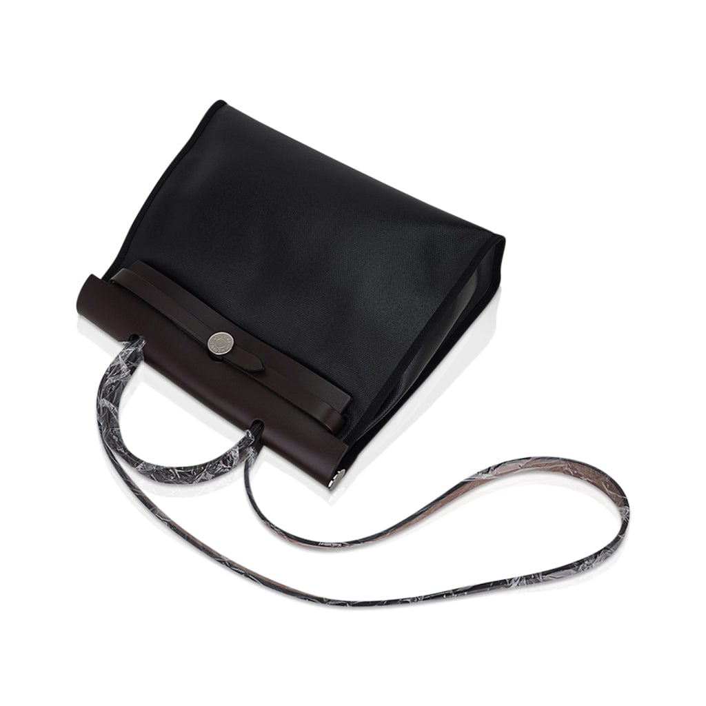 Herbag Zip 31 Bag Retourne Black Berline & Rouge Sellier Leather with Palladium Hardware