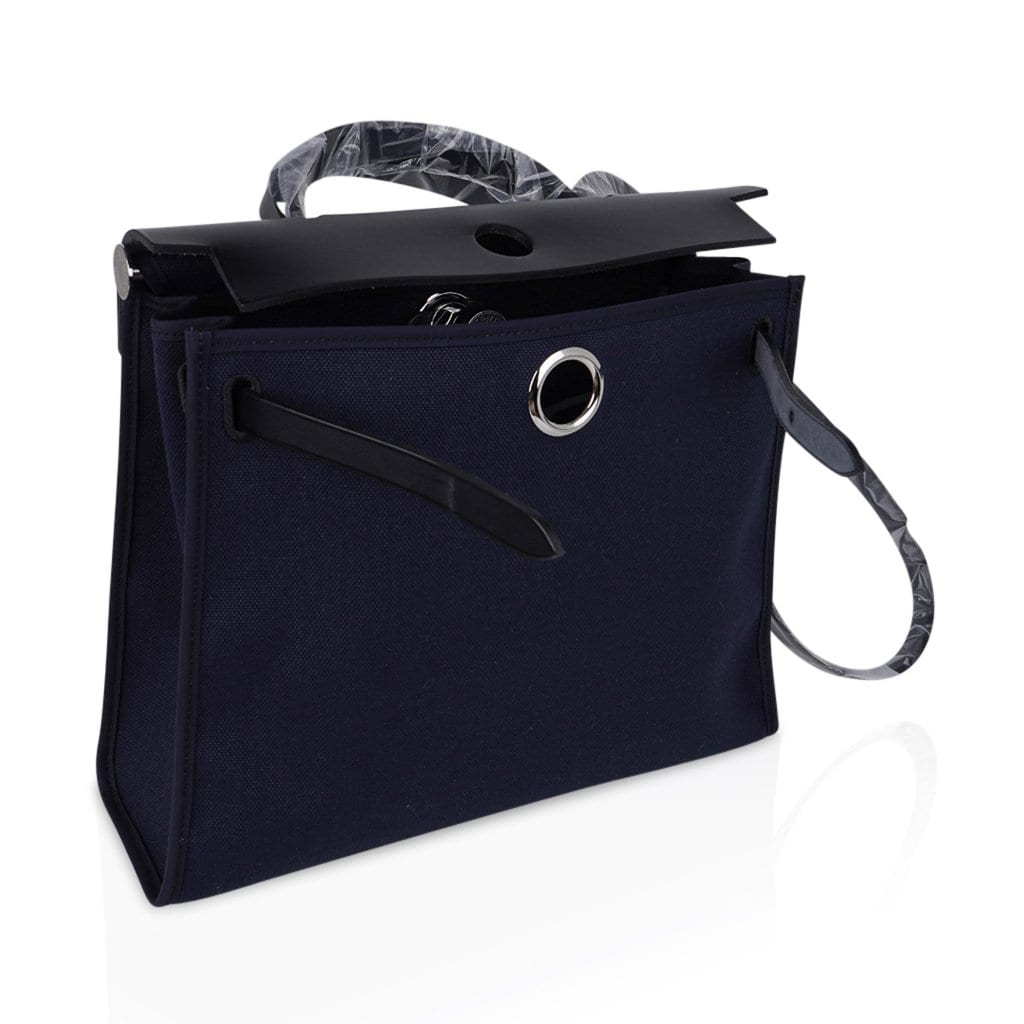Herbag Zip Navy on Black 31 Militaire Canvas Vache Hunter Leather
