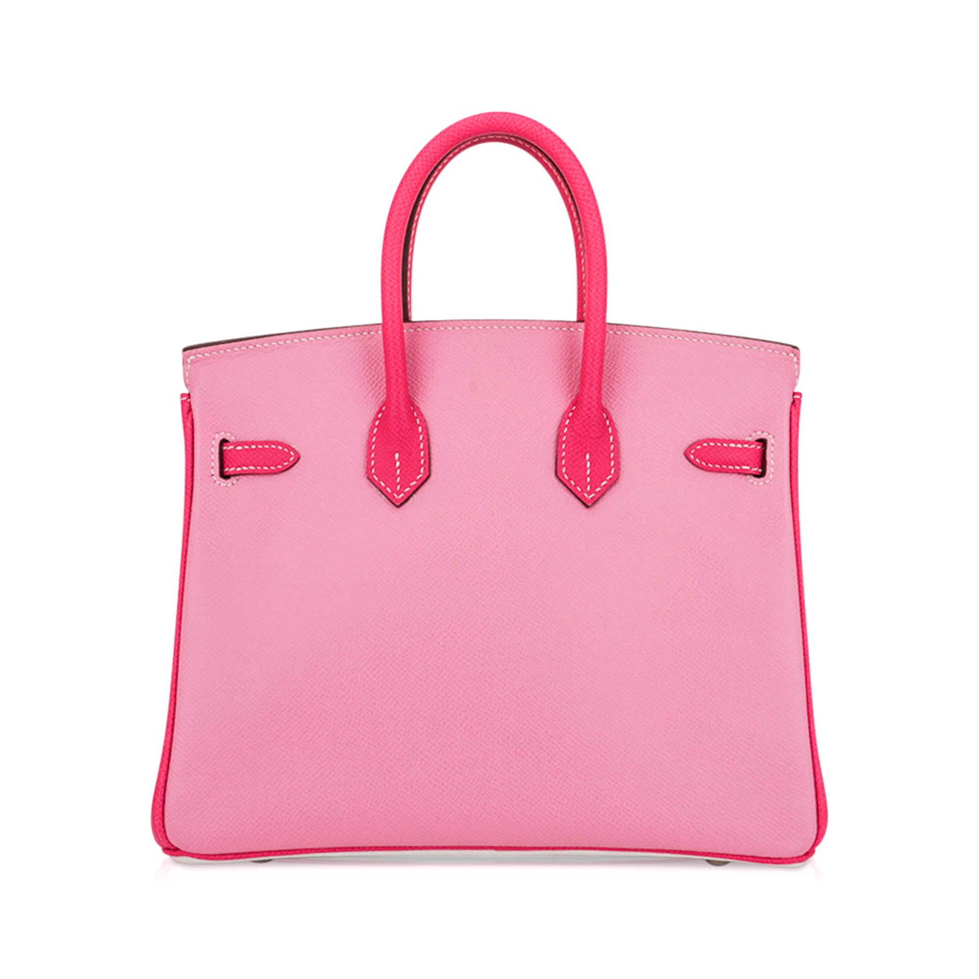 Special Order HSS Birkin 25 Bag White Rose Tyrien and Rose Confetti Epsom Leather