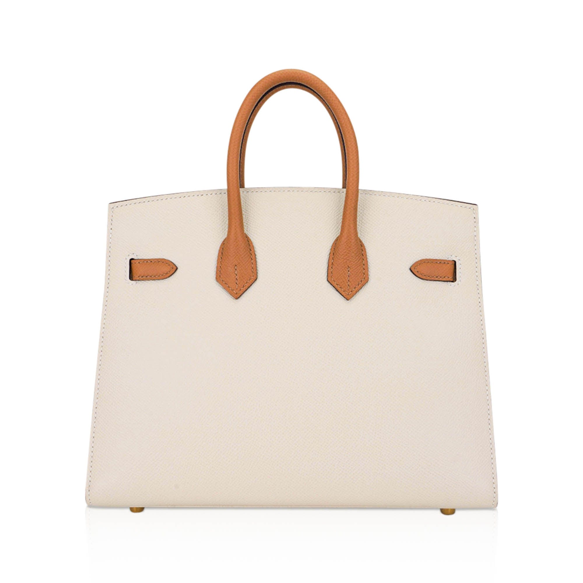 Special Order HSS Birkin 25 Sellier Craie and Sesame Gold Hardware Epsom Leather