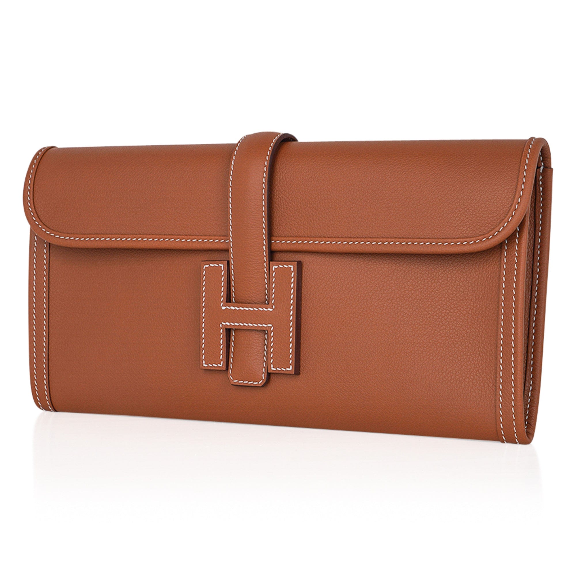 Jige Elan 29 Gold Clutch Bag Evercolor Leather