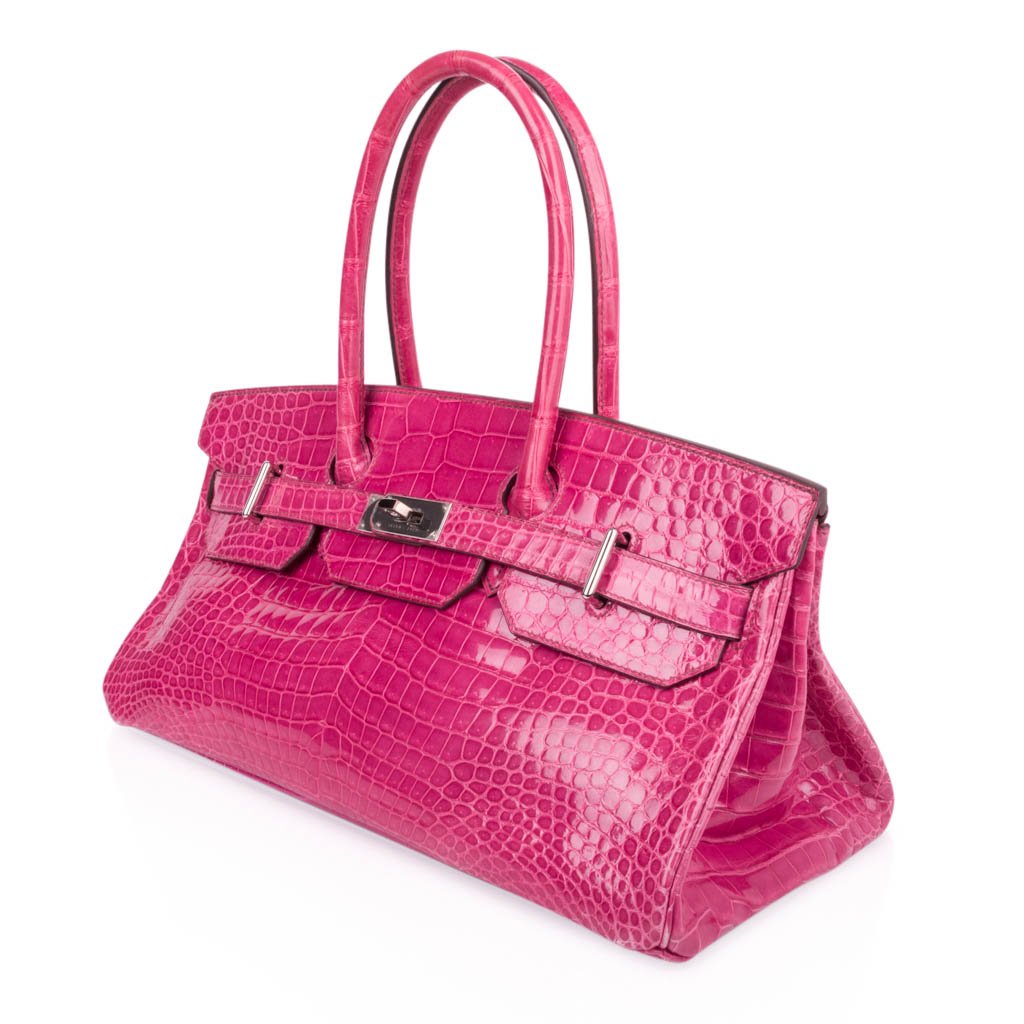 JPG Shoulder Birkin 42 Bag Fuchsia Porosus Crocodile Bag Limited Edition