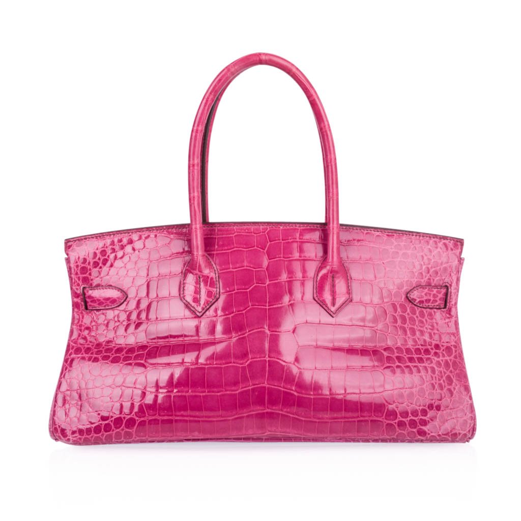 JPG Shoulder Birkin 42 Bag Fuchsia Porosus Crocodile Bag Limited Edition