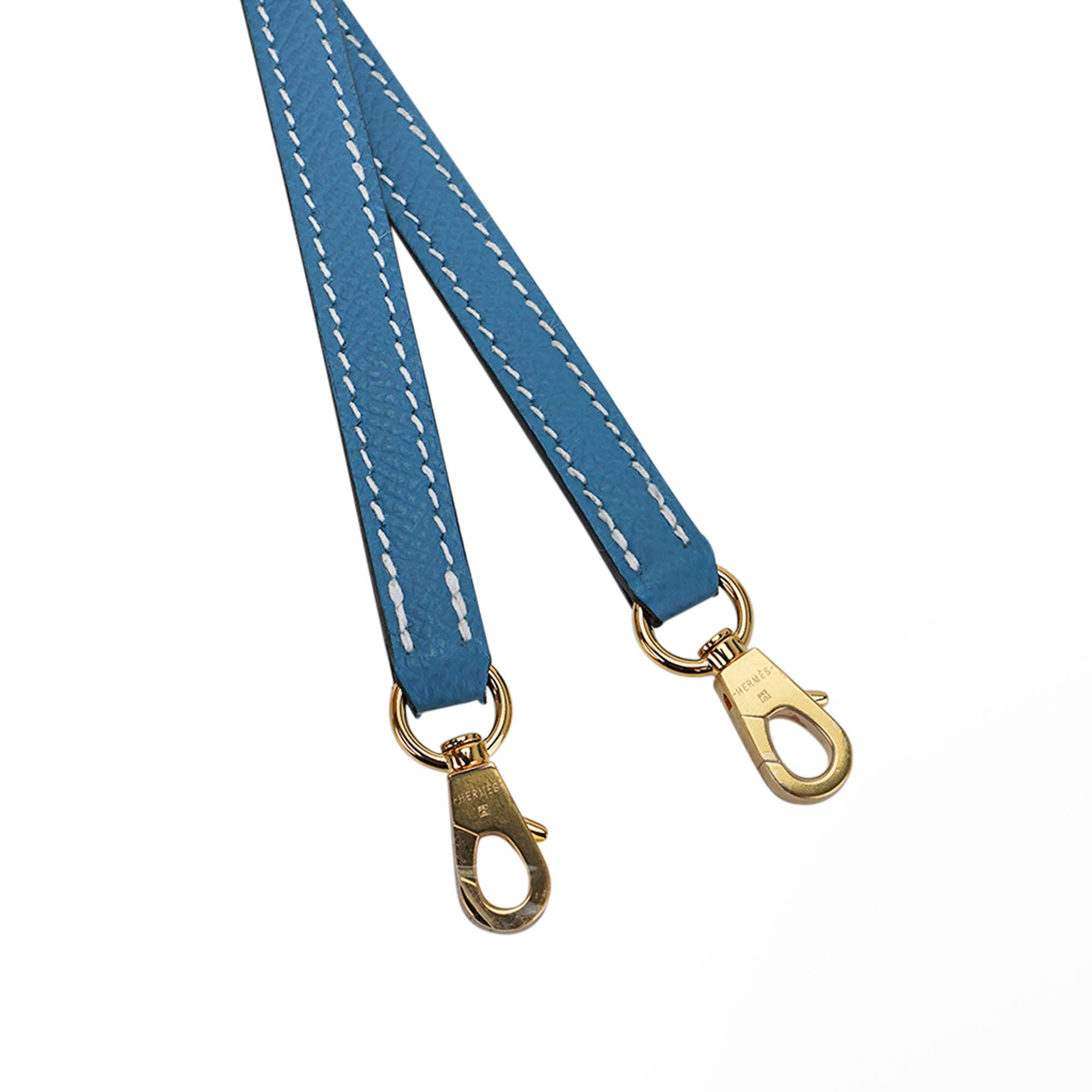 Mini Kelly 20 Bag Sellier New Blue Jean Epsom Leather with Gold Hardware
