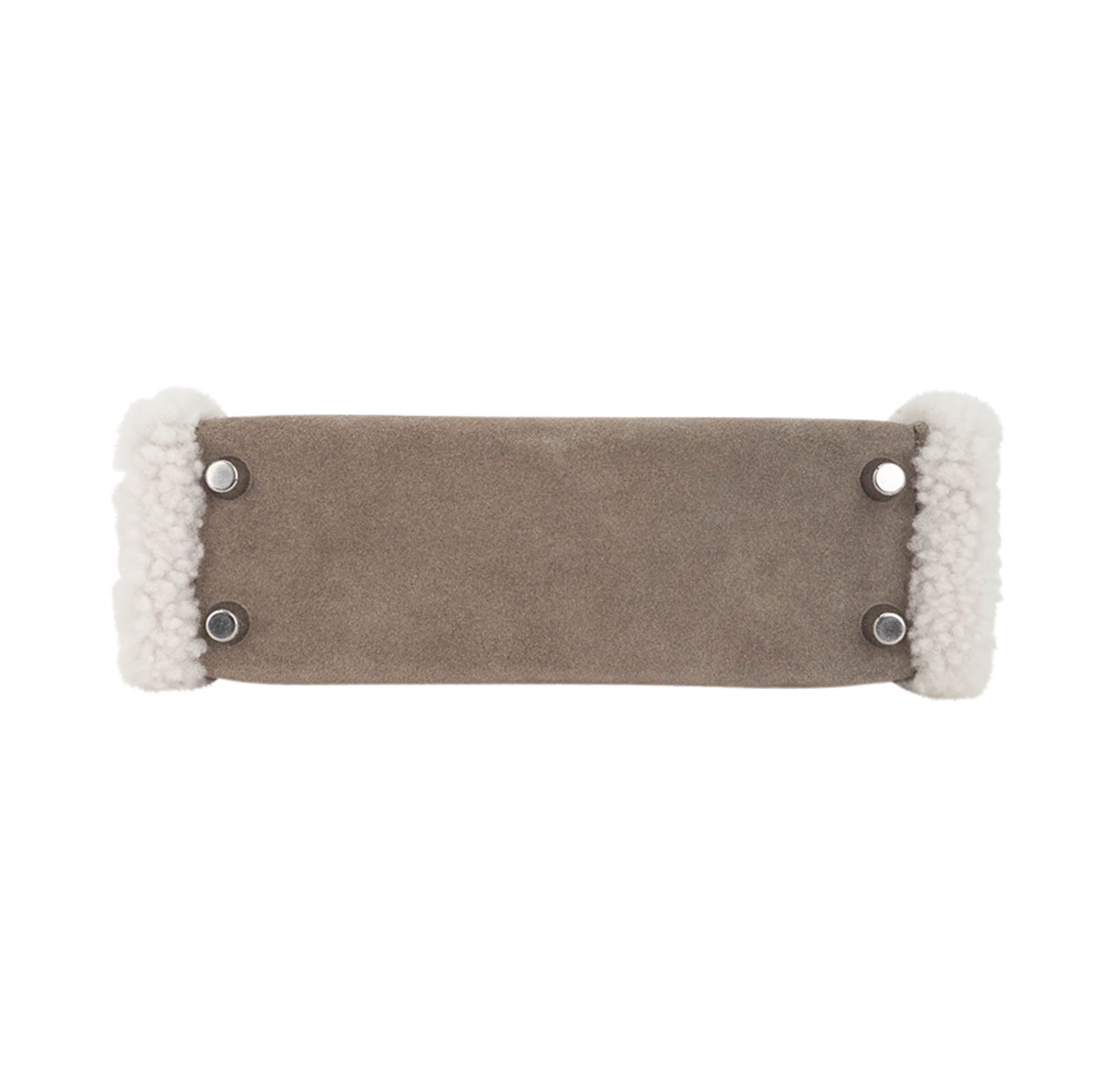 Kelly 20 Teddy Bag Pluch Shearling Gris Caillou Grizzly and Etoupe Swift Leather