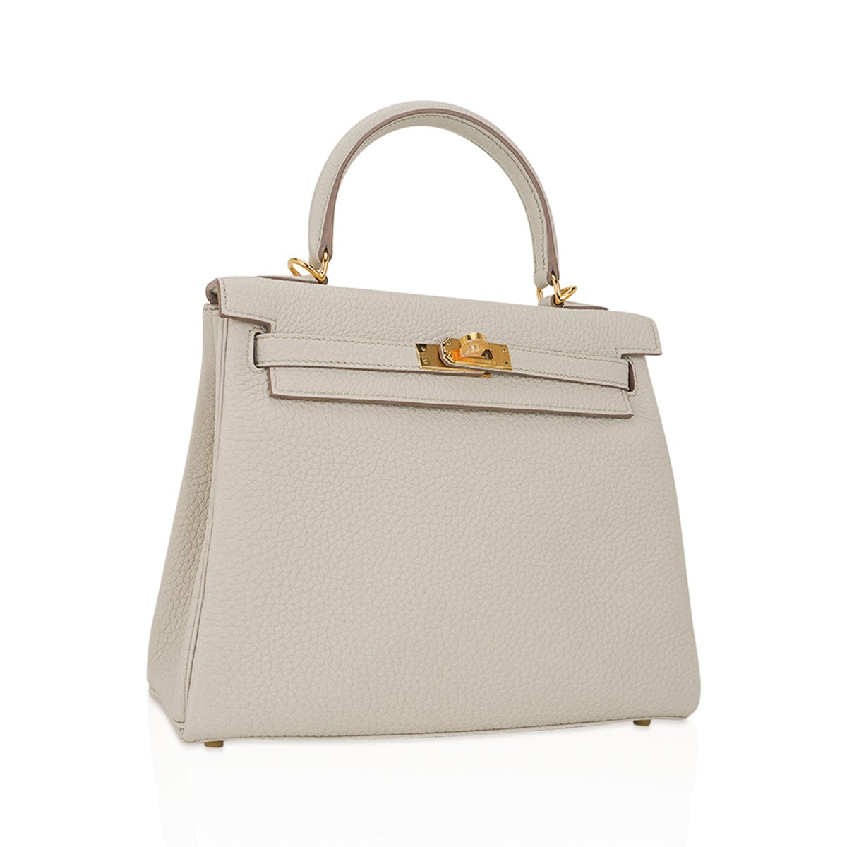 Kelly 25 Retourne Bag Beton Togo Leather with Gold Hardware