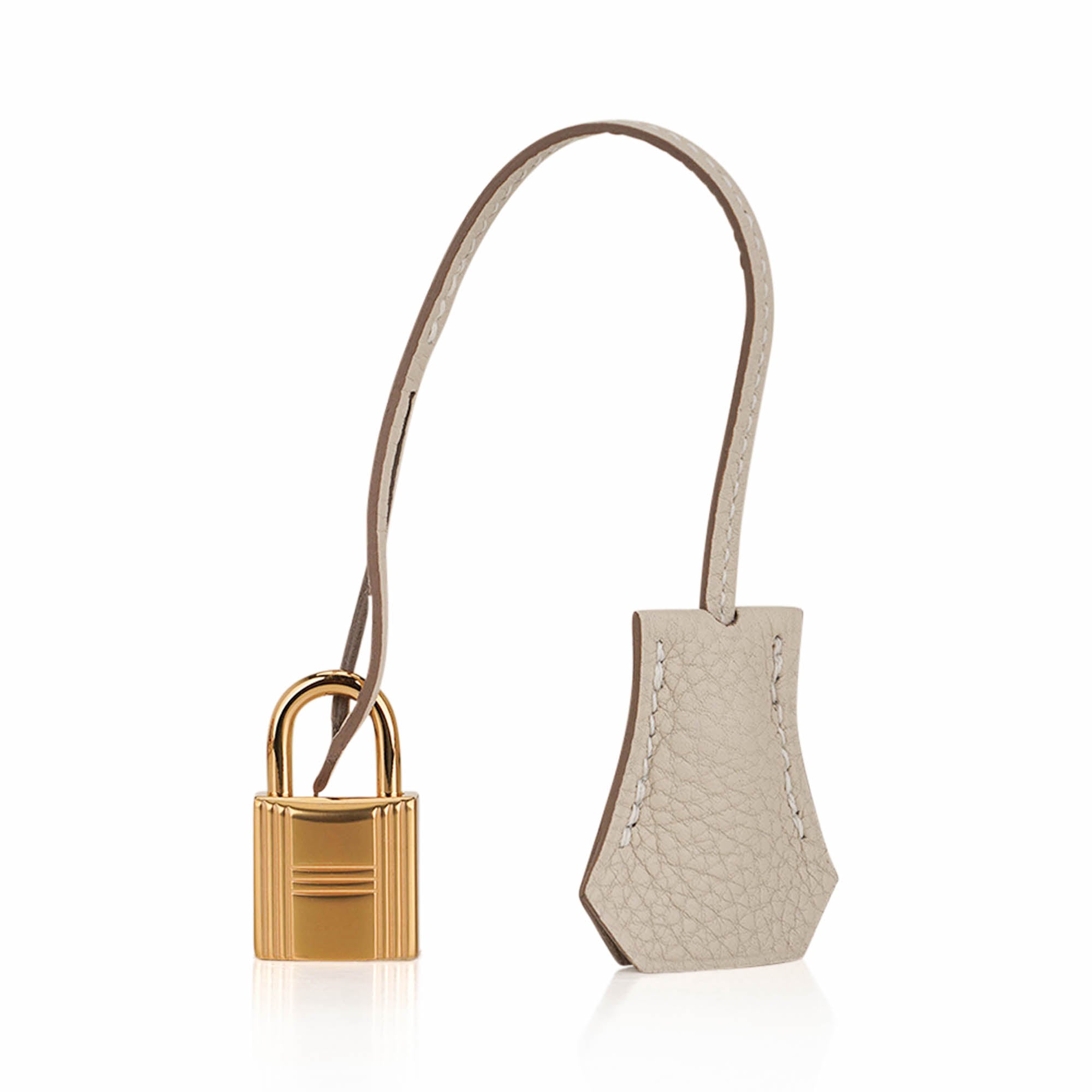 Kelly Retourne 25 Bag Craie Togo Leather with Gold Hardware