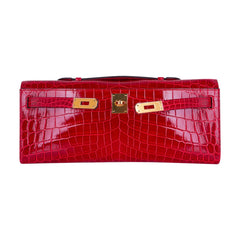 Kelly Cut Bag Braise Niloticus Crocodile with Gold Hardware
