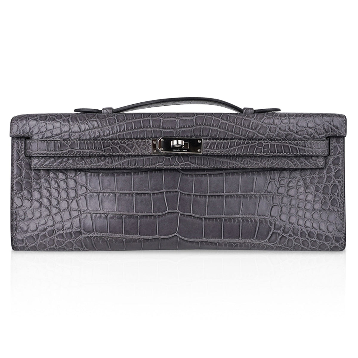 Kelly Cut Bag Gris Paris Grey Matte Alligator Palladium VERY rare