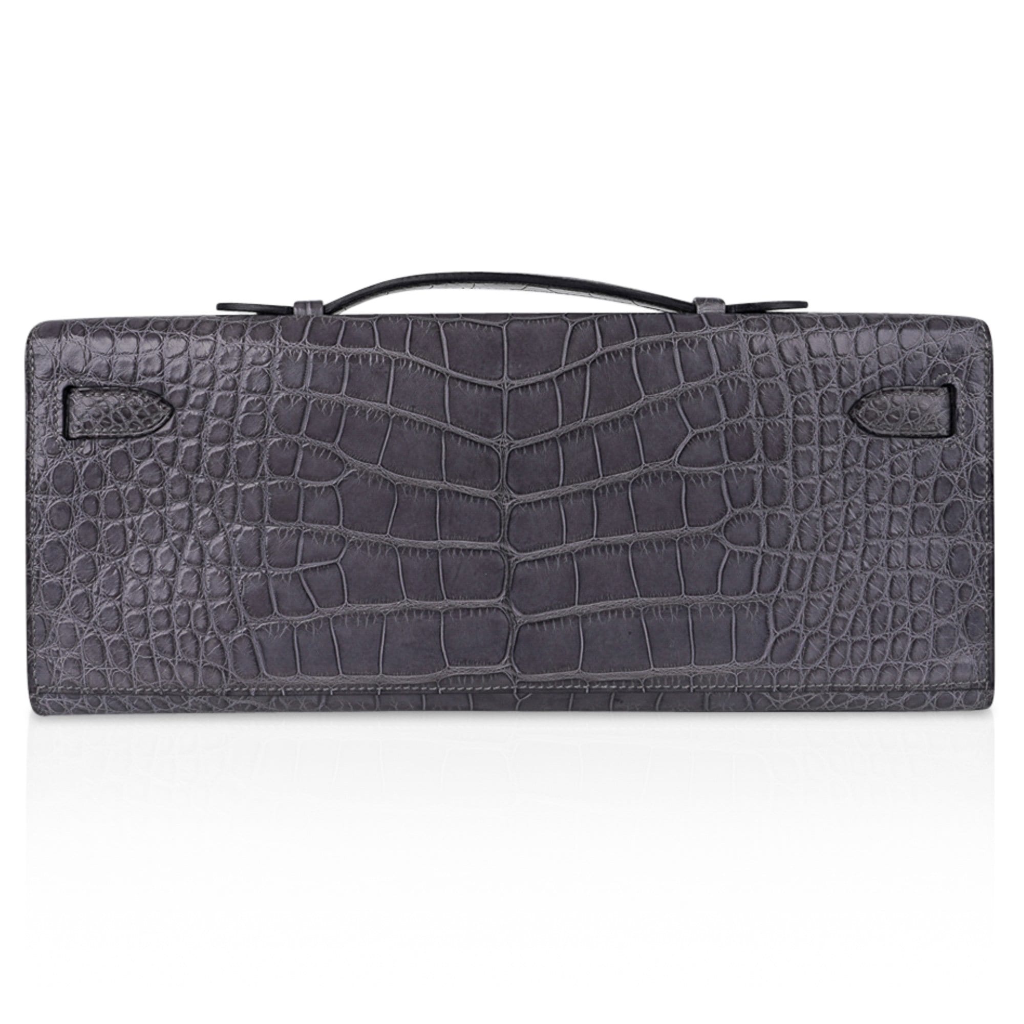 Kelly Cut Bag Gris Paris Grey Matte Alligator Palladium VERY rare