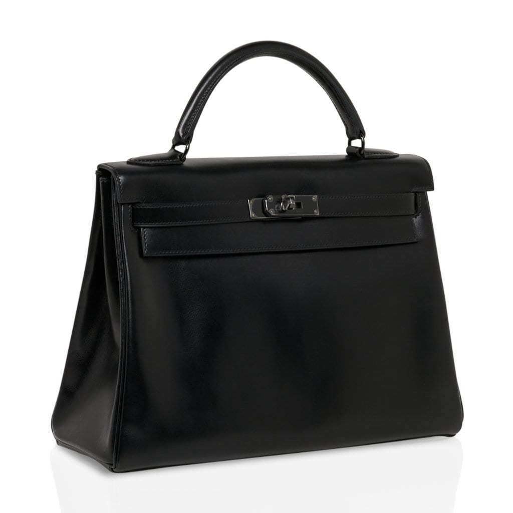 Kelly 32 So Black Bag Box Leather Limited Edition